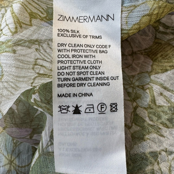 Zimmermann Super Eight Tie Neck Floral Print Silk Tank - Picture 13 of 15